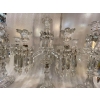1950′ Série de 3 Chandeliers 3 Branches Socles Perlés Et Signés En Relief BACCARAT | Biron 1950′ Série de 3 Chandeliers 3 Branches Socles Perlés Et Signés En Relief BACCARAT