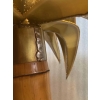 1970′ Lampadaire Palmier, En Laiton Et Bambou Maison Jansen 1 Tête Style Brutaliste H 92 cm | Biron 1970′ Lampadaire Palmier, En Laiton Et Bambou Maison Jansen 1 Tête Style Brutaliste H 92 cm