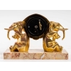 Pendulette de bureau aux éléphants, XXème siècle, Art Nouveau | Biron Pendulette de bureau aux éléphants, XXème siècle, Art Nouveau