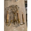 1950′ Lustre Maison Baguès Bronze Et Cristaux +Paire d’Appliques H 70 Ø 70 cm | Biron 1950′ Lustre Maison Baguès Bronze Et Cristaux +Paire d’Appliques H 70 Ø 70 cm