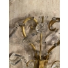 1950′ Lustre Maison Baguès Bronze Et Cristaux +Paire d’Appliques H 70 Ø 70 cm | Biron 1950′ Lustre Maison Baguès Bronze Et Cristaux +Paire d’Appliques H 70 Ø 70 cm