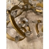 1950′ Lustre Maison Baguès Bronze Et Cristaux +Paire d’Appliques H 70 Ø 70 cm | Biron 1950′ Lustre Maison Baguès Bronze Et Cristaux +Paire d’Appliques H 70 Ø 70 cm