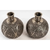 Paire de vases ronds en cuivre et argent, XIXème siècle | Biron Paire de vases ronds en cuivre et argent, XIXème siècle
