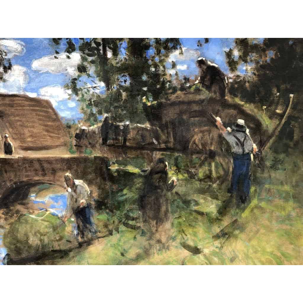 MONTEZIN Pierre Eugène Peinture 20è siècle Tableau postimpressionniste Gouache vernie signée | Biron MONTEZIN Pierre Eugène Peinture 20è siècle Tableau postimpressionniste Gouache vernie signée