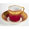 12 tasses couleurs à incrustations or, XIXème siècle | Biron 12 tasses couleurs à incrustations or, XIXème siècle