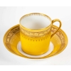 12 tasses couleurs à incrustations or, XIXème siècle | Biron 12 tasses couleurs à incrustations or, XIXème siècle