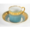 12 tasses couleurs à incrustations or, XIXème siècle | Biron 12 tasses couleurs à incrustations or, XIXème siècle