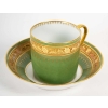 12 tasses couleurs à incrustations or, XIXème siècle | Biron 12 tasses couleurs à incrustations or, XIXème siècle