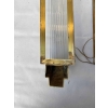 1970’ Paire D’Appliques En Laiton à Tubes de Verre Style Genet Michon Ou Petitot H 55 cm | Biron 1970’ Paire D’Appliques En Laiton à Tubes de Verre Style Genet Michon Ou Petitot H 55 cm