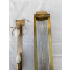 1970’ Paire D’Appliques En Laiton à Tubes de Verre Style Genet Michon Ou Petitot H 55 cm | Biron 1970’ Paire D’Appliques En Laiton à Tubes de Verre Style Genet Michon Ou Petitot H 55 cm
