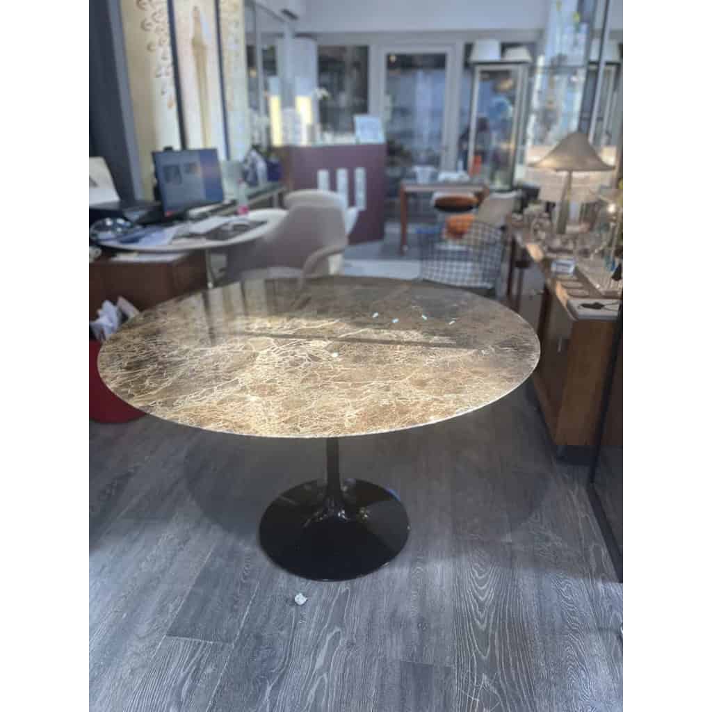 E.SAARINEN & KNOLL : Table Marbre « Emperador » | Biron E.SAARINEN & KNOLL : Table Marbre « Emperador »