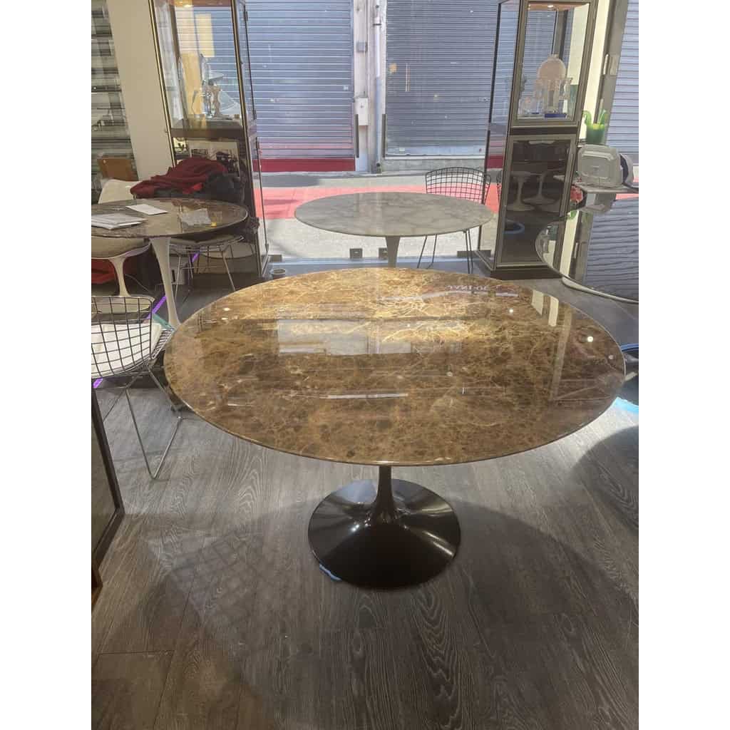 E.SAARINEN & KNOLL : Table Marbre « Emperador » | Biron E.SAARINEN & KNOLL : Table Marbre « Emperador »