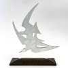 Décoration Surtout « Hirondelles » Verre Blanc Patiné Bleu René LALIQUE | Biron ||||||||