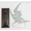 Décoration Surtout « Hirondelles » Verre Blanc Patiné Bleu René LALIQUE | Biron Décoration Surtout "Hirondelles" Verre Blanc Patiné Bleu René LALIQUE