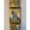 1970′ Paire D’Appliques En Bronze Doré Et Tubes En Verre Par Victor Boeltz Décor Stalagmites et Stalactites H103 cm | Biron 1970′ Paire D’Appliques En Bronze Doré Et Tubes En Verre Par Victor Boeltz Décor Stalagmites et Stalactites H103 cm