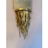 1970′ Paire D’Appliques En Bronze Doré Et Tubes En Verre Par Victor Boeltz Décor Stalagmites et Stalactites H103 cm | Biron 1970′ Paire D’Appliques En Bronze Doré Et Tubes En Verre Par Victor Boeltz Décor Stalagmites et Stalactites H103 cm