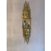 1970′ Paire D’Appliques En Bronze Doré Et Tubes En Verre Par Victor Boeltz Décor Stalagmites et Stalactites H103 cm | Biron 1970′ Paire D’Appliques En Bronze Doré Et Tubes En Verre Par Victor Boeltz Décor Stalagmites et Stalactites H103 cm