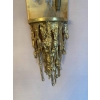 1970′ Paire D’Appliques En Bronze Doré Et Tubes En Verre Par Victor Boeltz Décor Stalagmites et Stalactites H103 cm | Biron 1970′ Paire D’Appliques En Bronze Doré Et Tubes En Verre Par Victor Boeltz Décor Stalagmites et Stalactites H103 cm