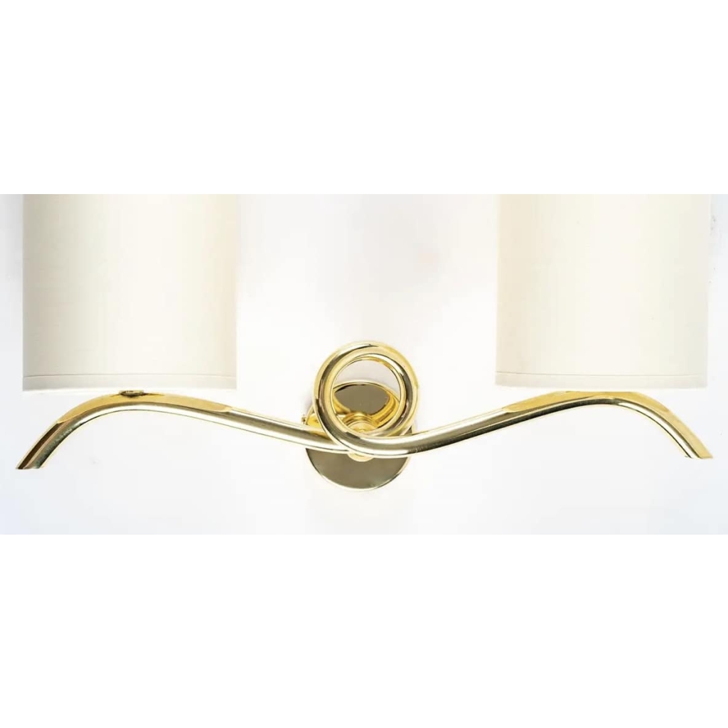 1950 Paire d’Appliques Boucle Maison Lunel | Biron 1950 Paire d'Appliques Boucle Maison Lunel