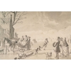 Deux lavis, scènes de patinage, signées Nicolaes Mattijsz Aartman | Biron Deux lavis, scènes de patinage, signées Nicolaes Mattijsz Aartman