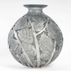 Vase « Milan » Verre Blanc Patiné Bleu Gris de René LALIQUE | Biron ||||||||