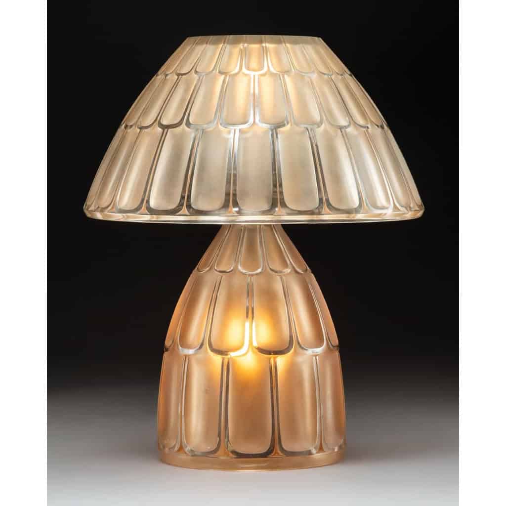 R. Lalique Lampe En Verre Givré Saint-Nabor, vers 1927