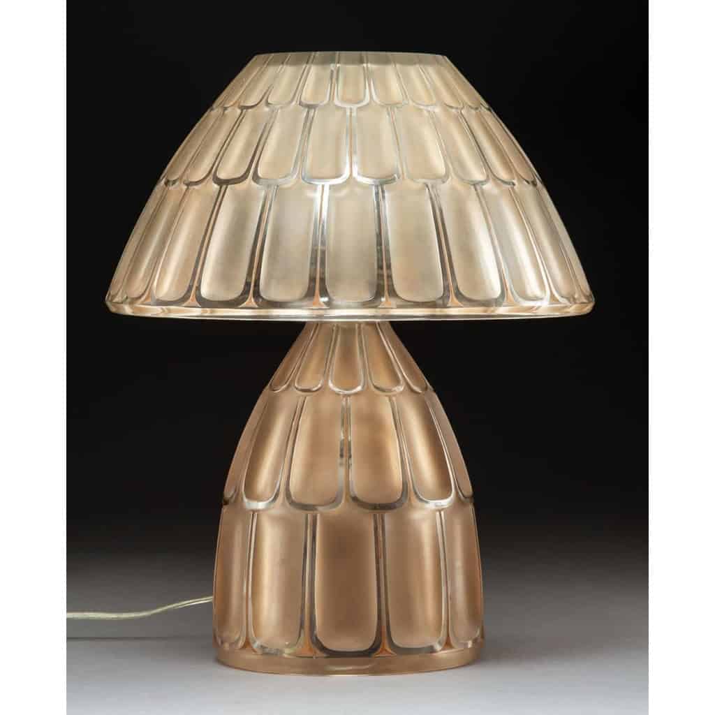 R. Lalique Lampe En Verre Givré Saint-Nabor, vers 1927
