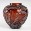 Vase « Courlis » Verre Ambre de René LALIQUE | Biron |||||||