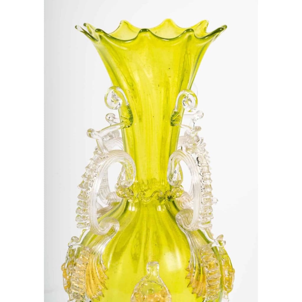 Vase en cristal vénitien par Salviati (Murano) 1885