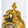 Pendule en bronze doré et patiné d’époque Napoléon III, XIXème siècle | Biron Pendule en bronze doré et patiné d'époque Napoléon III, XIXème siècle