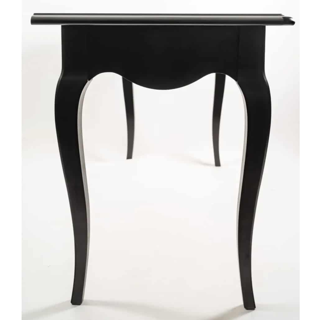 1970 Table Console laque cirée noire « Palace Le Lotti ». | Biron 1970 Table Console laque cirée noire "Palace Le Lotti".