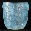 Vase « Dauphins » Verre Opalescent Patiné Bleu de René LALIQUE | Biron |||||||