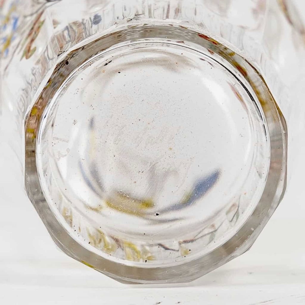 Flacon Verre Blanc Emaillé d’Emile Gallé | Biron Flacon Verre Blanc Emaillé d'Emile Gallé