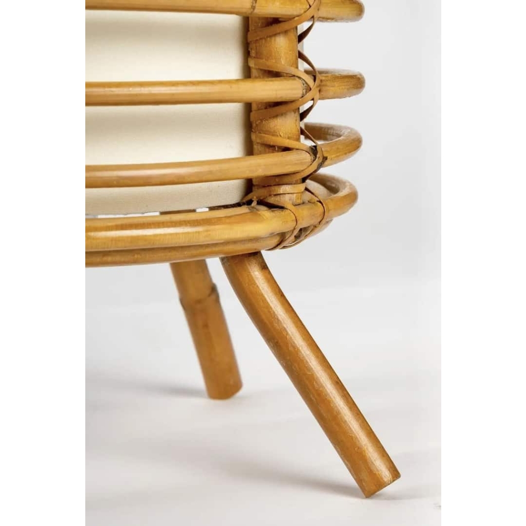 1960, Lampe en rotin Louis Sognot | Biron 1960, Lampe en rotin Louis Sognot