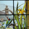 Vitrail vitraux à la pagode | Biron Vitrail vitraux à la pagode