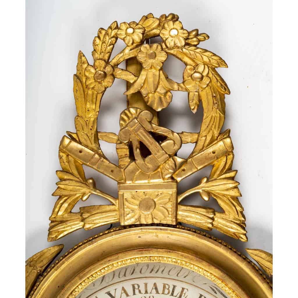 Baromètre – thermomètre d’époque Louis XVI (1774 – 1793). | Biron Baromètre - thermomètre d'époque Louis XVI (1774 - 1793).