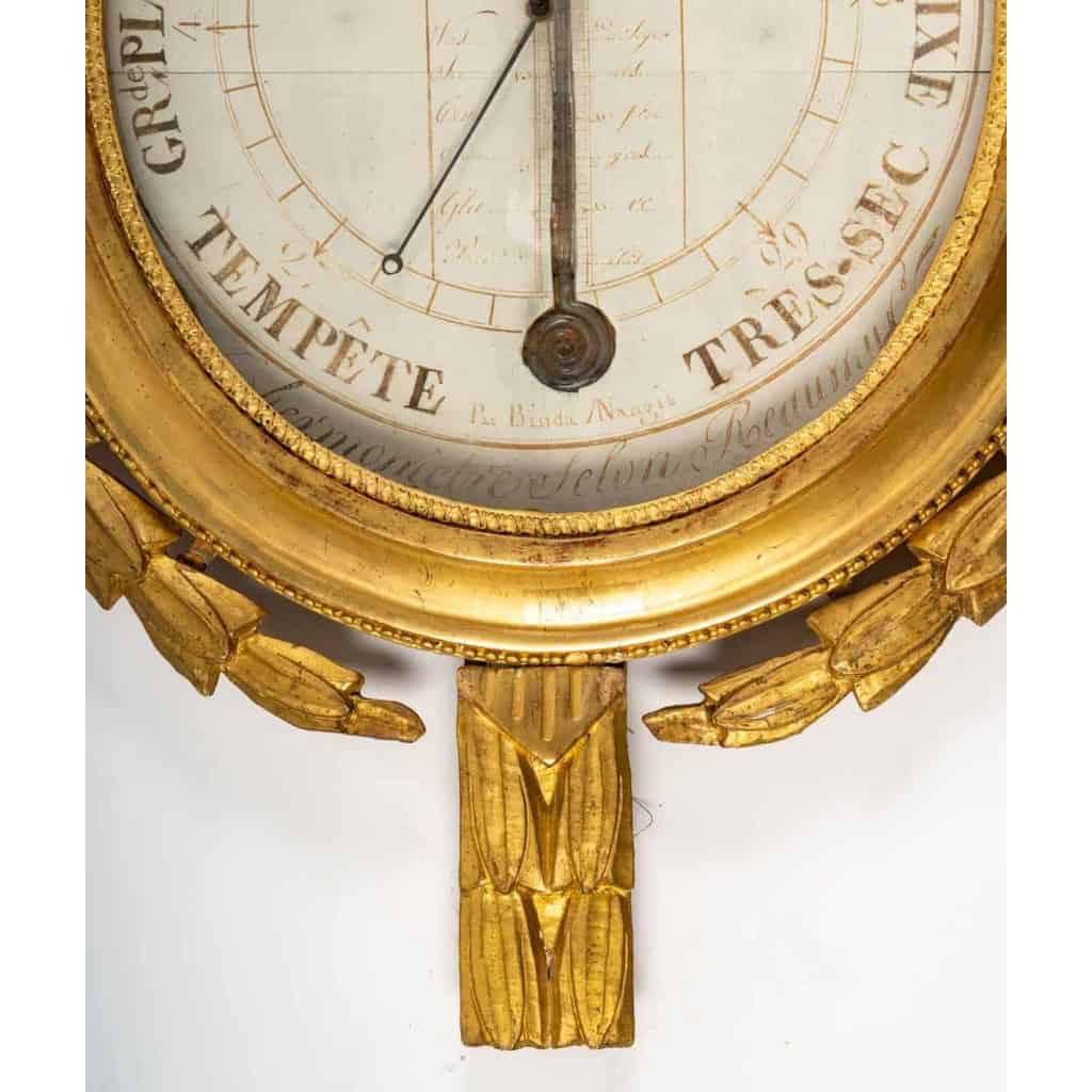 Baromètre – thermomètre d’époque Louis XVI (1774 – 1793). | Biron Baromètre - thermomètre d'époque Louis XVI (1774 - 1793).