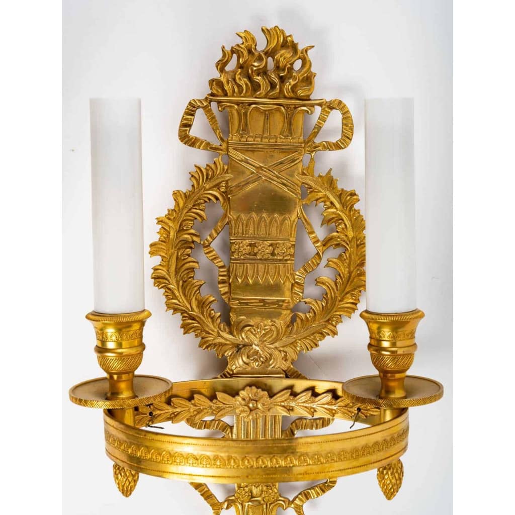 Paire d’appliques de style 1er Empire. | Biron Paire d'appliques de style 1er Empire.