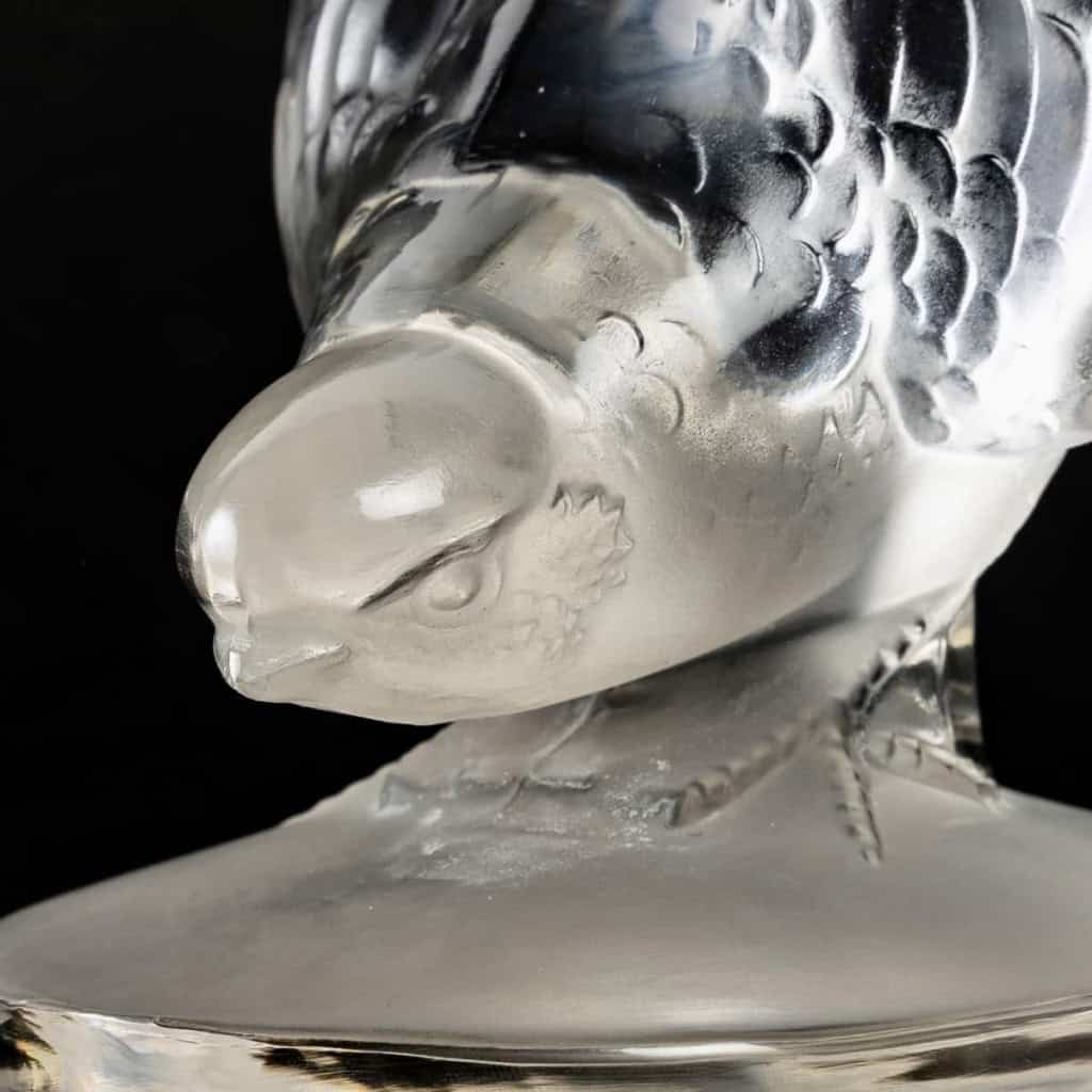 Paire de Serre-Livres « Hirondelles B » Verre Blanc de René LALIQUE | Biron Paire de Serre-Livres "Hirondelles B" Verre Blanc de René LALIQUE