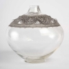 Vase « Sirènes et Cabochons » Verre Blanc Patiné Sépia de René LALIQUE | Biron |||||||