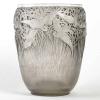 Vase « Aigrettes » Verre Blanc Patiné Gris de René LALIQUE | Biron |||||||