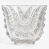 Vase « Vichy » Verre Blanc Patiné Bleu de René LALIQUE | Biron Vase "Vichy" Verre Blanc Patiné Bleu de René LALIQUE