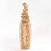 Vase « Méplat Sirènes avec Bouchon Figurine » Verre Blanc Patiné Sépia de René LALIQUE | Biron Vase "Méplat Sirènes avec Bouchon Figurine" Verre Blanc Patiné Sépia de René LALIQUE