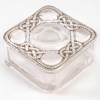 Boîte « Les Cinq Fleurs » Verre Blanc Patiné Gris de René LALIQUE pour Forvil | Biron |||||||