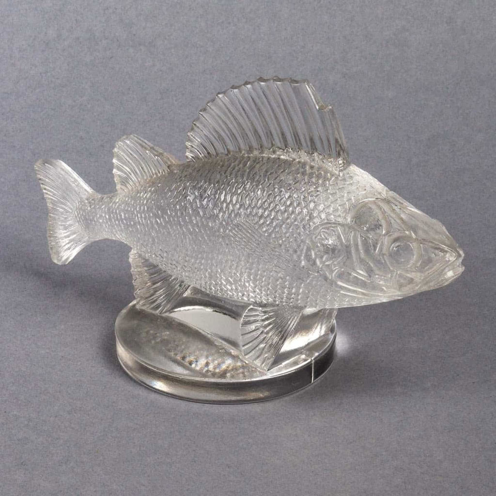 Mascotte « Perche » Verre Blanc de René LALIQUE | Biron Mascotte "Perche" Verre Blanc de René LALIQUE