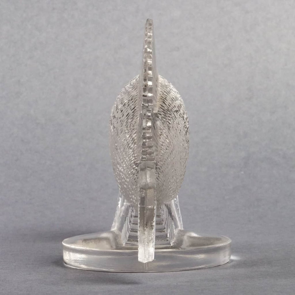 Mascotte « Perche » Verre Blanc de René LALIQUE | Biron Mascotte "Perche" Verre Blanc de René LALIQUE