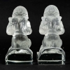 Paire de Serre-Livres « Amour » Verre Blanc Granité de René LALIQUE | Biron Paire de Serre-Livres "Amour" Verre Blanc Granité de René LALIQUE