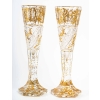 Paire de vases en cristal émaillés, XIXème siècle | Biron Paire de vases en cristal émaillés, XIXème siècle