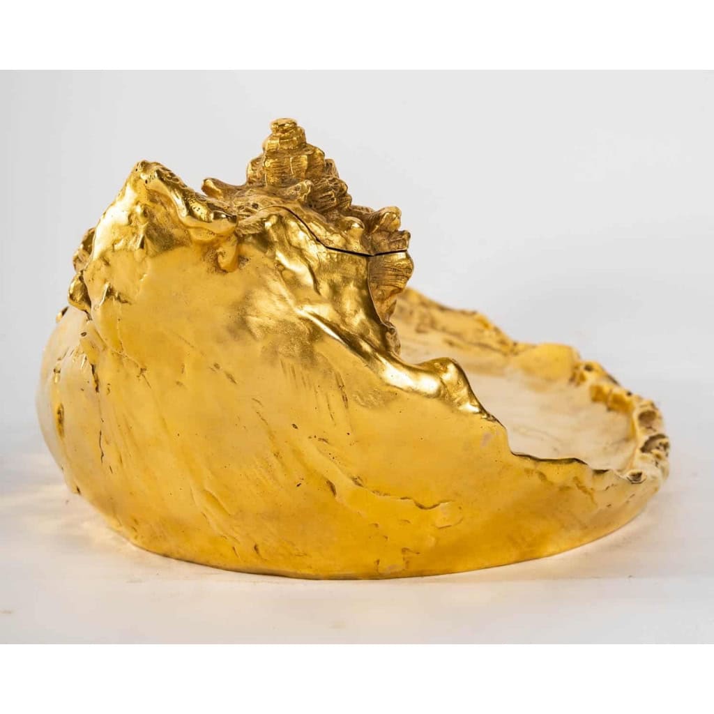 Encrier en bronze doré, 1900 | Biron Encrier en bronze doré, 1900