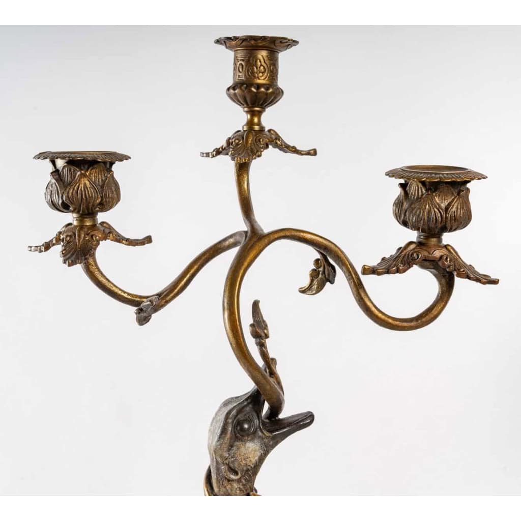 Belle garniture de cheminée orientaliste fin XIXème siècle | Biron Belle garniture de cheminée orientaliste fin XIXème siècle